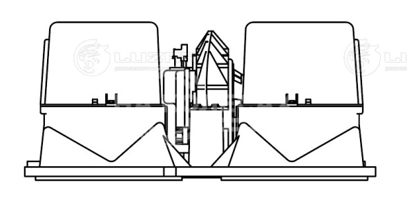 Электровентилятор отопителя для автомобилей Scania 5 (P,G,R,T- series) (03-) (в корпусе с блоком управления) (LFh 2705)