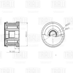 Ролик генератора (обгонная муфта) для автомобиля Peugeot Boxer (06)/Citroen Jumper (06-) 3.0d