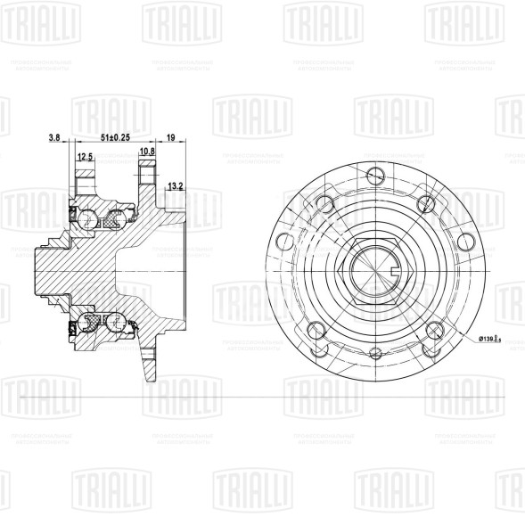 Ступица передняя в сборе с подшипником для автомобиля BMW 5 (95-)