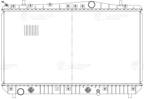 Радиатор охлаждения для автомобилей Lacetti (04-) 1.6i/1.8i AT (паяный)