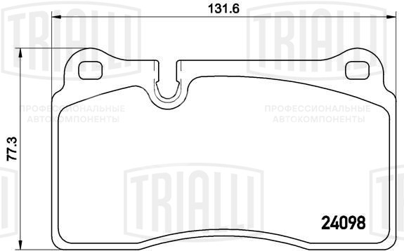 Колодки тормозные для автомобилей VW Touareg (02-) дисковые передние для тормозной системы Brembo (в комплекте с датчиком)