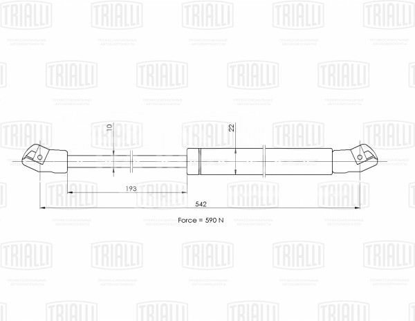 Амортизатор (упор) крышки багажника для автомобиля Opel Zafira A (99-)