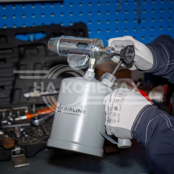 Лампа паяльная (горелка) бензиновая, 1,5L, серая