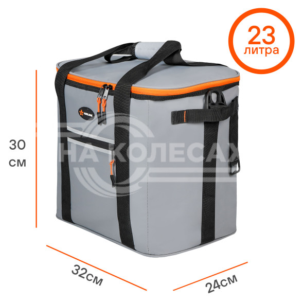 Сумка-холодильник (термосумка)&quot;Пикник&quot;, 23л, 32*30*24см, водонепр.,серая