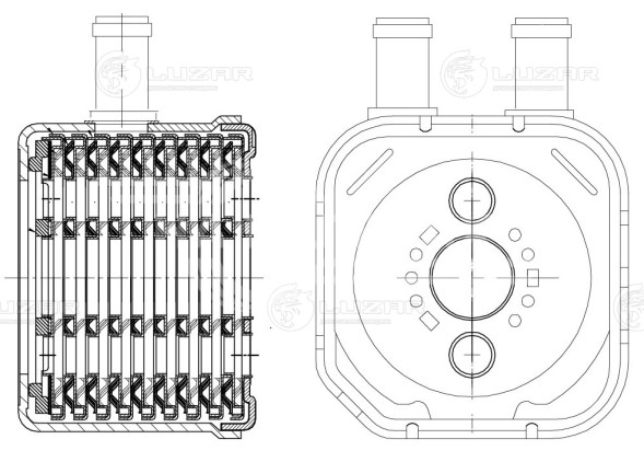 Радиатор масляный для автомобилей Passat B5 (97-) 1.8i/2.3i/2.8i/1.9D