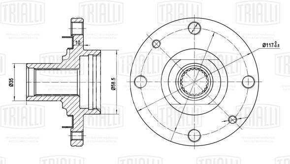 Ступица передняя для автомобиля Лада 1118/2170/2190