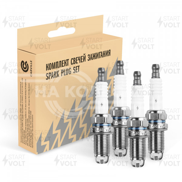 Комплект свечей зажигания для автомобилей Renault Logan (04-) 1.4i/1.6i/Duster (10-) 1.6i/2.0i (4шт)