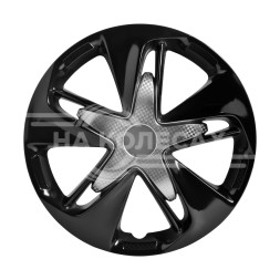 Колпаки колесные 14&quot; &quot;Супер Астра Т&quot;, серебристый/черный, карбон, компл. 2 шт.