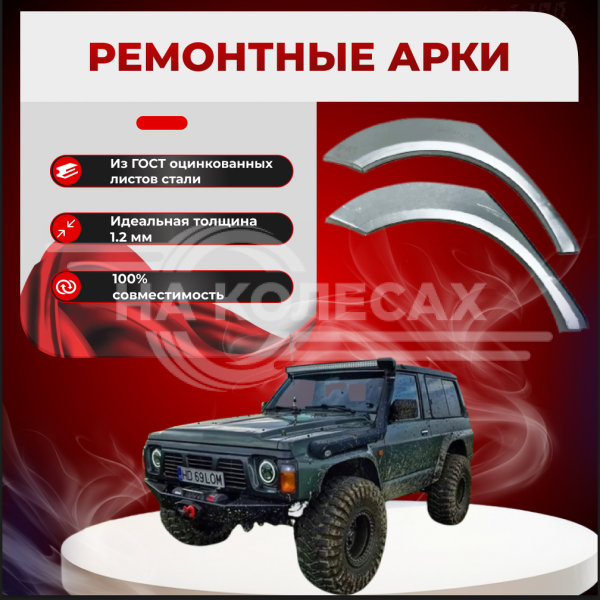 Ремонтные задние арки Nissan Patrol (Y60)