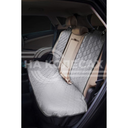 Накидка "Алькантара", задняя (3 предмета), экокожа с перфорацией, серая