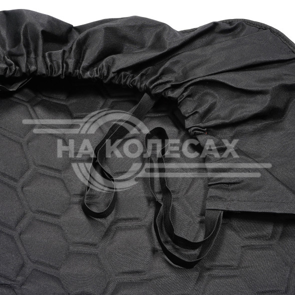 Накидка &quot;Алькантара&quot;, задняя (3 предмета), экокожа с перфорацией, серая