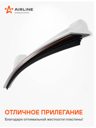 Щетка стеклоочистителя бескаркасная PRO 500мм (20") 10 адаптеров