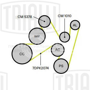 Ролик приводного ремня для автомобилей VW Touareg (02-)/Audi Q7 (06-) 3.2i/3.6i (опорный)