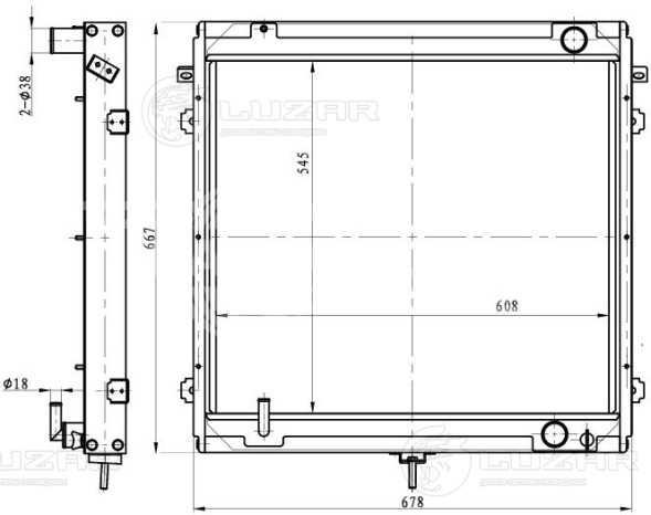 Радиатор охлаждения для автомобилей ГАЗон Next (15-) с двигателем ЯМЗ 534