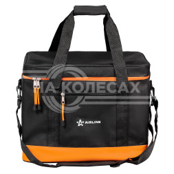 Сумка-холодильник (термосумка) 40 л, 32*41*31 см, цвет черный/оранжевый