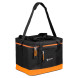 Сумка-холодильник (термосумка) 40 л, 32*41*31 см, цвет черный/оранжевый