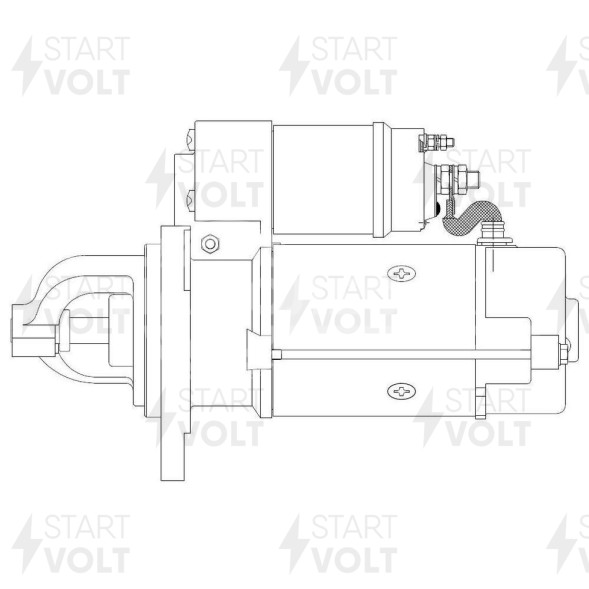 Стартер для автомобилей МАЗ/МТЗ/Амкодор с дв. ММЗ Д-260/262/263/265 ЕВРО-2/3 24В 9кВт