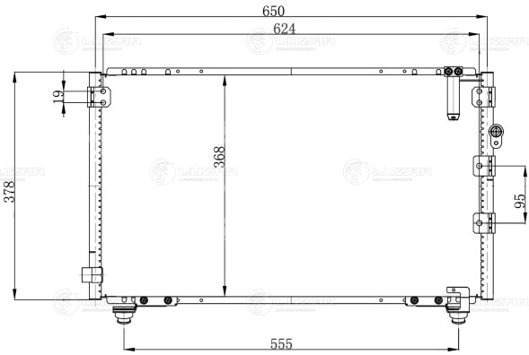Радиатор кондиционера для автомобилей Ipsum (95-)/Picnic (96-)