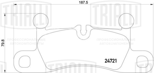 Колодки тормозные для автомобилей VW Touareg II (10-) / Porsche Cayenne II (10-) дисковые задние (в комплекте с датчиком)