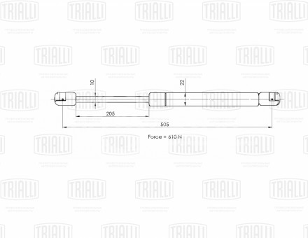 Амортизатор (упор) крышки багажника для автомобиля Opel Zafira B (05-)