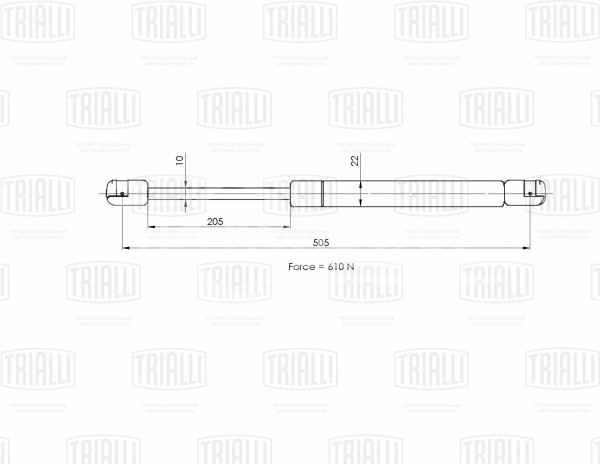 Амортизатор (упор) крышки багажника для автомобиля Opel Zafira B (05-)