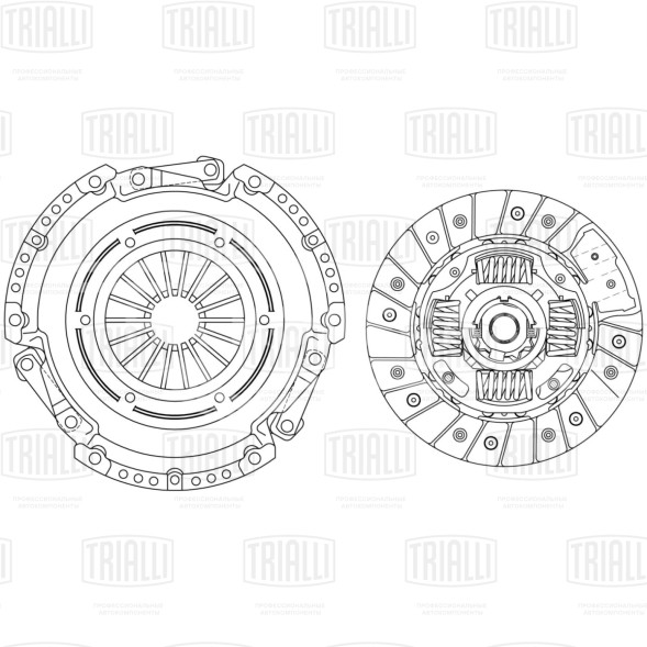Комплект сцепления без муфты для автомобилей Ford Focus II (05-) 1.4i/1.6i, Focus I 1.6i/1.8i (аналог SACHS)