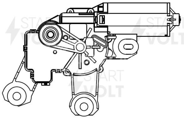 Моторедуктор стеклоочистителя для автомобилей Ford Fusion (02-)/Fiesta V (01-) (задний)
