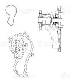 Насос водяной для автомобилей Honda Accord (08-)/CR-V (07-) 2.0i [R20A]