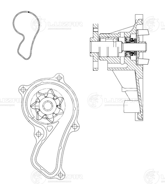 Насос водяной для автомобилей Honda Accord (08-)/CR-V (07-) 2.0i [R20A]