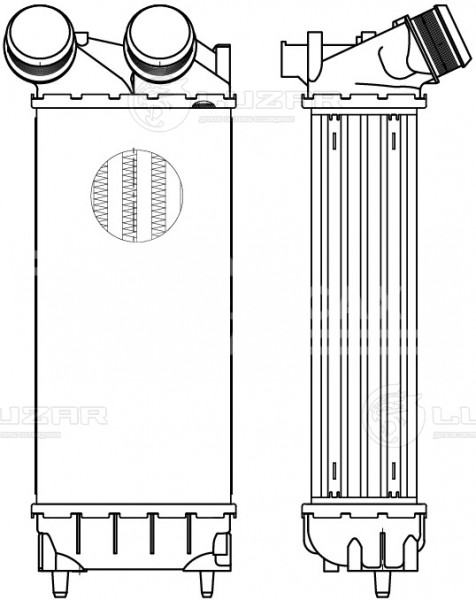 ОНВ (радиатор интеркулера) для автомобилей Partner (08-)/3008 (09-)/Berlingo (08-) 1.2TD/1.6TD