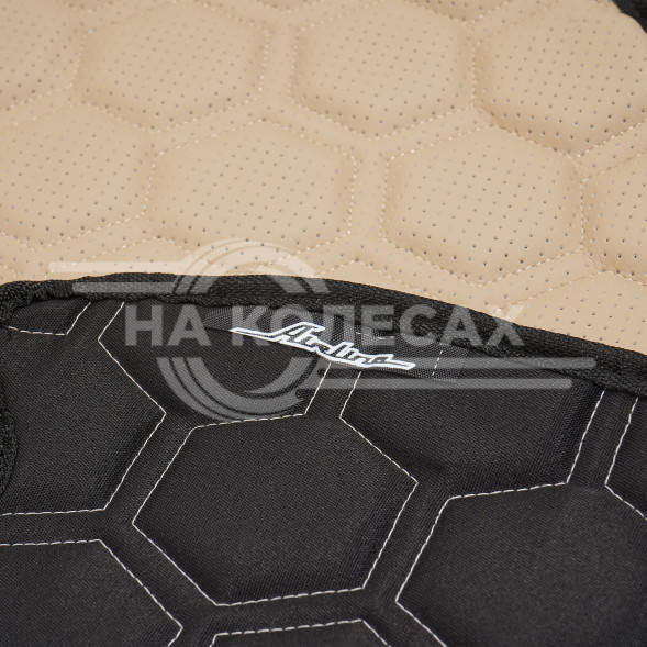 Накидка &quot;Алькантара&quot;, задняя (3 предмета), экокожа с перфорацией, бежевая