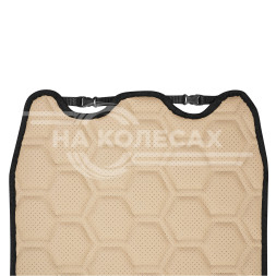 Накидка "Алькантара", задняя (3 предмета), экокожа с перфорацией, бежевая