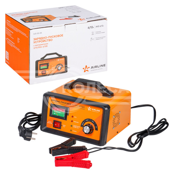 Зарядно-пусковое устройство 2/10/55А 6В/12В трансформаторное, амперметр