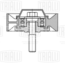 Ролик приводного ремня для автомобилей Skoda Fabia (08-) 1.2i (опорный) с кондиционером