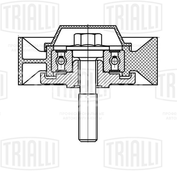 Ролик приводного ремня для автомобилей Skoda Fabia (08-) 1.2i (опорный) с кондиционером