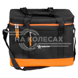 Сумка-холодильник (термосумка) 50 л, 34*42*36 см, цвет черный/оранжевый