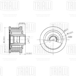 Ролик генератора (обгонная муфта) для автомобиля Opel Astra H (04-) 1.9d