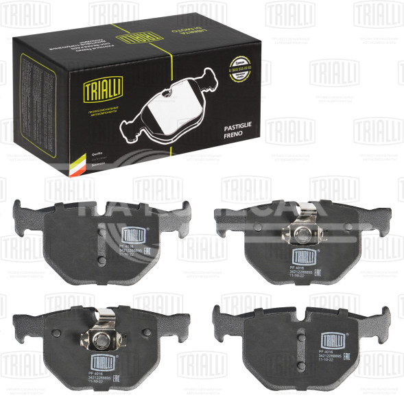 Колодки тормозные дисковые задние для автомобилей BMW 3 (E90/91/92/93) (05-) (PF 4016)