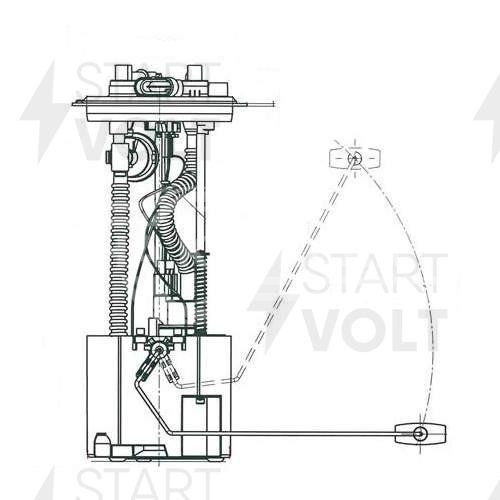 Модуль топливного насоса для автомобилей ГАЗель Next (13-) с двигателем A274 EvoTech 2.7i дополнительный провод массы