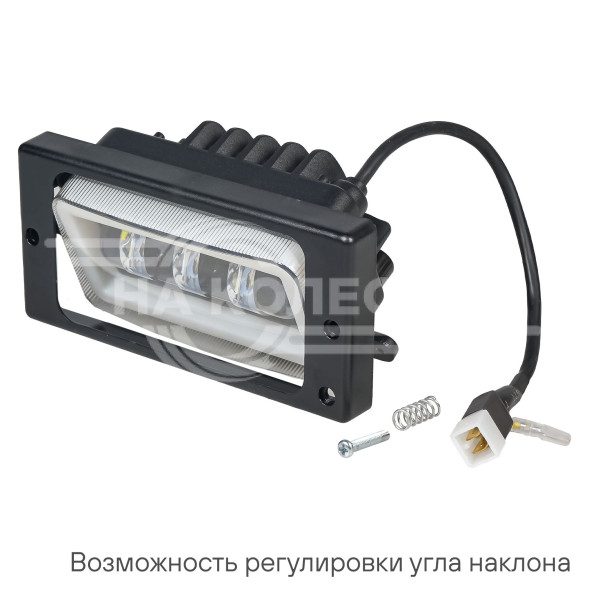 Фара светодиодная, регулируемая световая граница, 41Вт Белый/Ободок, 174x85x70мм, комплект 2 шт. PRO