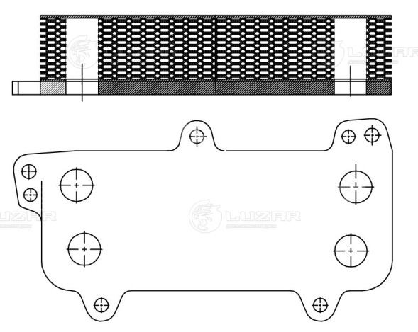 Радиатор масляный для автомобилей Transporter (03-)/Touareg (03-) 2.5D