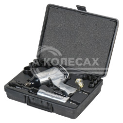 Гайковерт пневматический 1/2"DR 330Нм, трещотка 1/2"DR 61Нм, набор с головками 17 пр. кейс