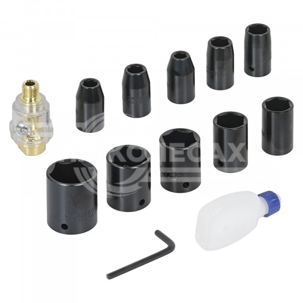 Гайковерт пневматический 1/2&quot;DR 330Нм, трещотка 1/2&quot;DR 61Нм, набор с головками 17 пр. кейс