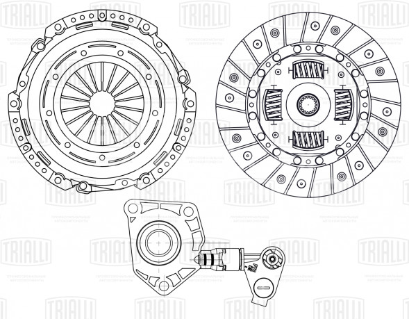 Комплект сцепления для автомобилей Ford Focus III (11-) 1.6i/ Mondeo IV (07-) 1.6i с гидравлической муфтой