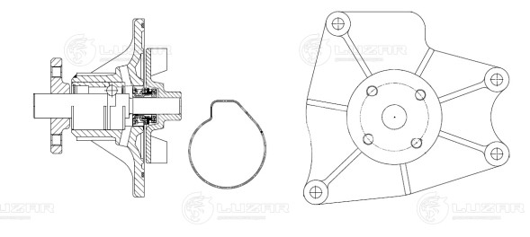 Насос водяной для автомобилей Mitsubishi Pajero (90-) 2.8TD/3.2DI-D