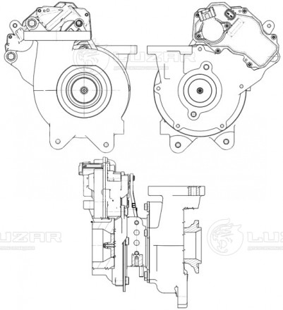 Турбокомпрессор для автомобилей Toyota Land Cruiser Prado 150 (09-) 2.8TD [1GD-FTV] (тип CT VNT)