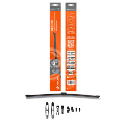 Щетка стеклоочистителя 330 мм (13&quot;) задняя бескаркасная, 8 адаптеров