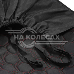 Накидка "Алькантара", задняя (3 предмета), экокожа с перфорацией, красная