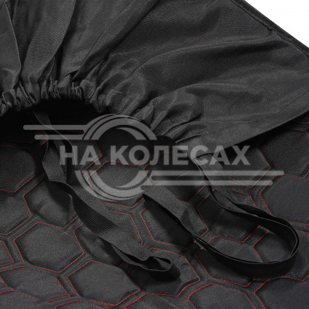 Накидка &quot;Алькантара&quot;, задняя (3 предмета), экокожа с перфорацией, красная