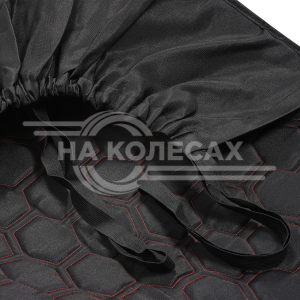Накидка &quot;Алькантара&quot;, задняя (3 предмета), экокожа с перфорацией, красная